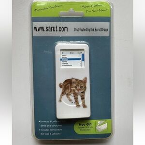 iPod Nano Case Cat Kitten Lanyard Cover Skin 1st Gen iJacket Tabby New Old Stock